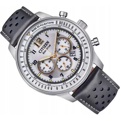 Citizen Montre, Cronografo Solare, Argent, (Chronographe, Horloge analogique, 44 mm) Citizen Montre, Cronografo Solare, Argent, (Chronographe, Horloge analogique, 44 mm)