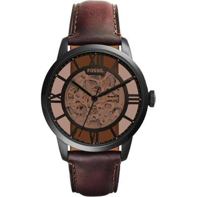 Fossil, Montre, Townsman, Marron, Noir, Beige, (Horloge analogique, Montre squelette, 44 mm) Fossil, Montre, Townsman, Marron, Noir, Beige, (Horloge analogique, Montre squelette, 44 mm)