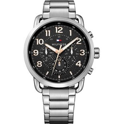 Tommy Hilfiger, Montre, Briggs, Argent, (Chronographe, 46 mm) Tommy Hilfiger, Montre, Briggs, Argent, (Chronographe, 46 mm)