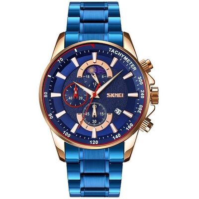 Skmei, Montre, 9250RGBU Herrenuhr + BOX, Rouge, Bleu, Cuivre, (Chronographe, Horloge analogique, 47 mm) Skmei, Montre, 9250RGBU Herrenuhr + BOX, Rouge, Bleu, Cuivre, (Chronographe, Horloge analogique, 47 mm)