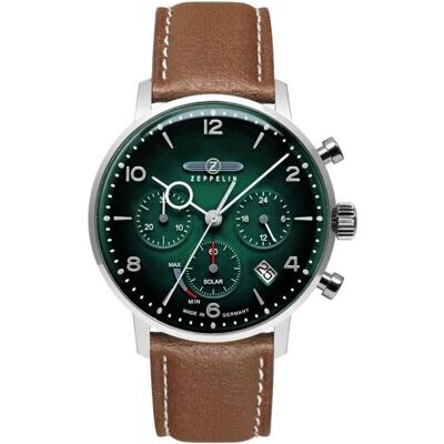Zeppelin, Montre, Hindenburg, Vert, (Chronographe, Horloge analogique, 41 mm) Zeppelin, Montre, Hindenburg, Vert, (Chronographe, Horloge analogique, 41 mm)