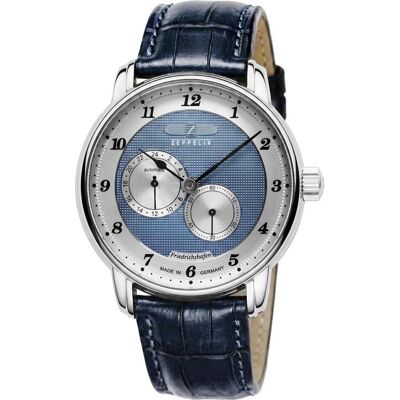 Zeppelin, Montre, Friedrichshafen 85683 Montre 40mm, Bleu, Argent, (Horloge analogique, 40 mm) Zeppelin, Montre, Friedrichshafen 85683 Montre 40mm, Bleu, Argent, (Horloge analogique, 40 mm)