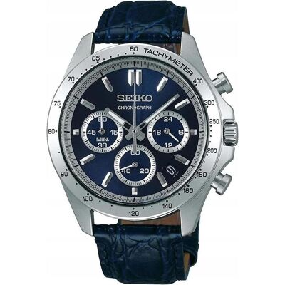 Seiko Montre, Orologio Sportivo Cronografo, Noir, Argent, (Chronographe, Horloge analogique) Seiko Montre, Orologio Sportivo Cronografo, Noir, Argent, (Chronographe, Horloge analogique)