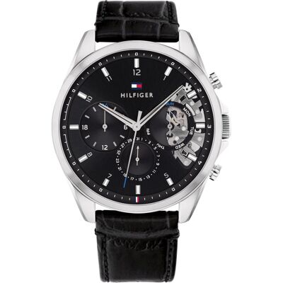 Tommy Hilfiger, Montre, Baker, Argent, (Horloge analogique, 43.50 mm) Tommy Hilfiger, Montre, Baker, Argent, (Horloge analogique, 43.50 mm)