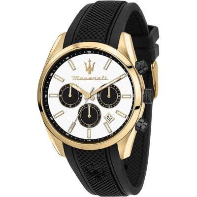 Maserati, Montre, Attraction, Or, (Chronographe, Horloge analogique, 43 mm) Maserati, Montre, Attraction, Or, (Chronographe, Horloge analogique, 43 mm)