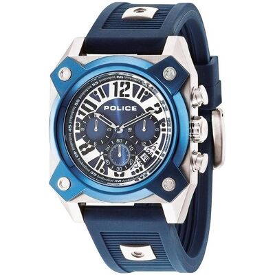 Police, Montre, Hellcat PL.14690JSTBL/03P Herrenuhr, Argent, (Horloge analogique, 44 mm) Police, Montre, Hellcat PL.14690JSTBL/03P Herrenuhr, Argent, (Horloge analogique, 44 mm)