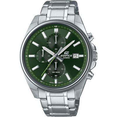 Casio Montre, EFV-610D-3CVUEF, Argent, Vert, (Horloge analogique, 44 mm) Casio Montre, EFV-610D-3CVUEF, Argent, Vert, (Horloge analogique, 44 mm)