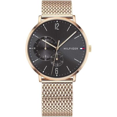 Tommy Hilfiger, Montre, Brooklyn, Or, Noir, Pink, (Horloge analogique, 40 mm) Tommy Hilfiger, Montre, Brooklyn, Or, Noir, Pink, (Horloge analogique, 40 mm)