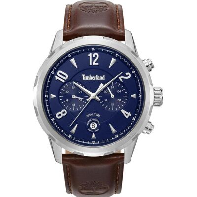 Timberland, Montre, Newkirk, Bleu, Marron, Turquoise, Argent, (Horloge analogique, 46 mm) Timberland, Montre, Newkirk, Bleu, Marron, Turquoise, Argent, (Horloge analogique, 46 mm)