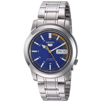 Seiko Montre, 5 - SNKK27K1, Bleu, Argent, (Horloge analogique, 38 mm) Seiko Montre, 5 - SNKK27K1, Bleu, Argent, (Horloge analogique, 38 mm)