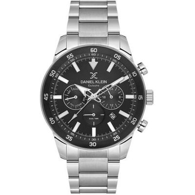 Daniel Klein, Montre, DK.1.14256-1, Argent, (Horloge analogique, 42 mm) Daniel Klein, Montre, DK.1.14256-1, Argent, (Horloge analogique, 42 mm)