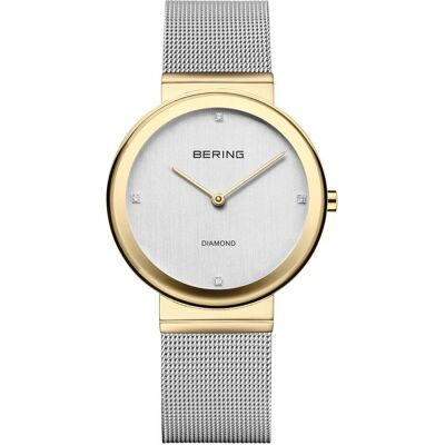 Bering, Montre, 10135-010 Montre pour femme classique 35 mm 3 ATM, Or, Argent, (Horloge analogique) Bering, Montre, 10135-010 Montre pour femme classique 35 mm 3 ATM, Or, Argent, (Horloge analogique)