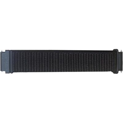 Wave nailonranneke, äly- ja urheilukelloille, musta (22 mm, Nylon), Sangles de montre, Noir Wave nailonranneke, äly- ja urheilukelloille, musta (22 mm, Nylon), Sangles de montre, Noir
