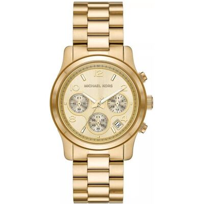 Michael Kors, Montre, Runway MK7323 Damenuhr + Box, Or, (Chronographe, Horloge analogique, 38 mm) Michael Kors, Montre, Runway MK7323 Damenuhr + Box, Or, (Chronographe, Horloge analogique, 38 mm)