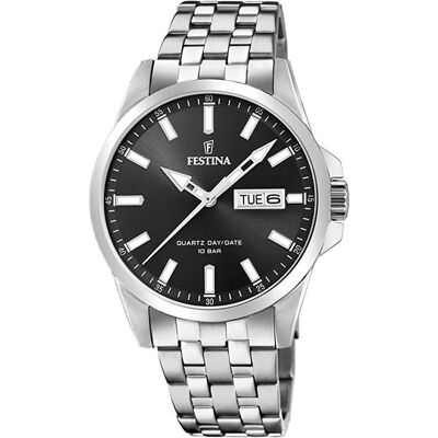 Festina, Montre, Classique, Argent, (Horloge analogique, 41 mm) Festina, Montre, Classique, Argent, (Horloge analogique, 41 mm)