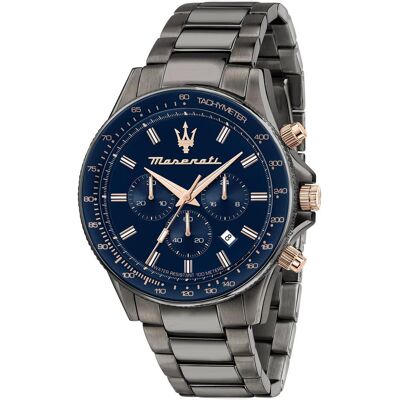 Maserati, Montre, Sfida, Gris, (Chronographe, Horloge analogique, 44 mm) Maserati, Montre, Sfida, Gris, (Chronographe, Horloge analogique, 44 mm)