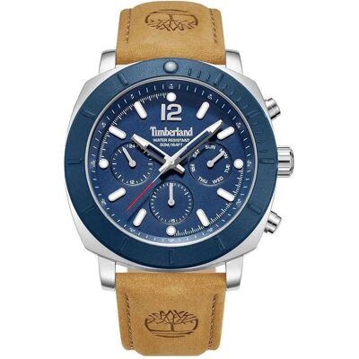 Timberland, Montre, Pyperville, Turquoise, Bleu, Marron, Beige, Argent, (Horloge analogique, 46 mm) Timberland, Montre, Pyperville, Turquoise, Bleu, Marron, Beige, Argent, (Horloge analogique, 46 mm)