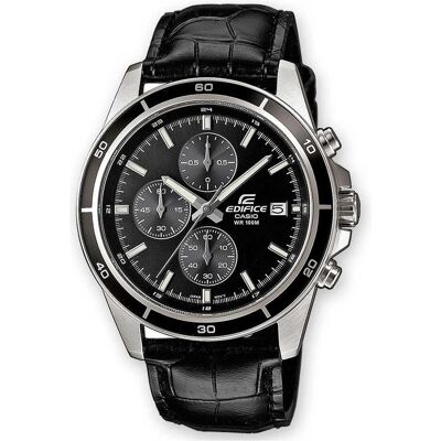 Casio Montre, Edifice, Noir, Argent, (Chronographe, Horloge analogique, 48 mm) Casio Montre, Edifice, Noir, Argent, (Chronographe, Horloge analogique, 48 mm)