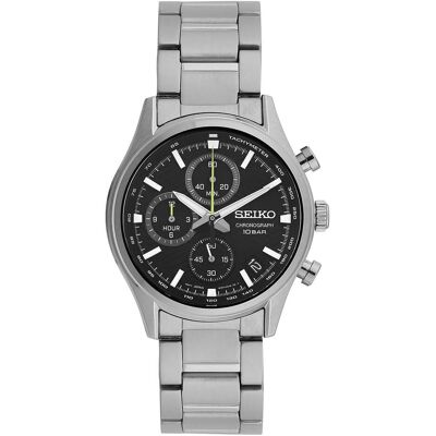 Seiko Montre, Chronograph, Argent, (Horloge analogique, 40 mm) Seiko Montre, Chronograph, Argent, (Horloge analogique, 40 mm)