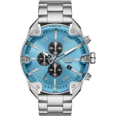 Diesel, Montre, Spiked, Bleu, (Chronographe, 49 mm) Diesel, Montre, Spiked, Bleu, (Chronographe, 49 mm)