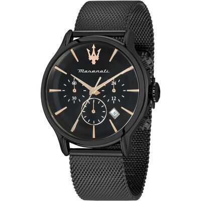 Maserati, Montre, Epoca, Noir, (Chronographe, 42 mm) Maserati, Montre, Epoca, Noir, (Chronographe, 42 mm)