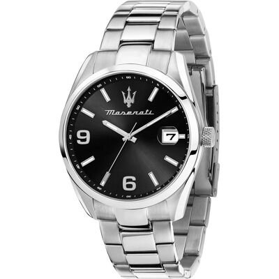 Maserati, Montre, Attraction, Argent, (Horloge analogique, 43 mm) Maserati, Montre, Attraction, Argent, (Horloge analogique, 43 mm)
