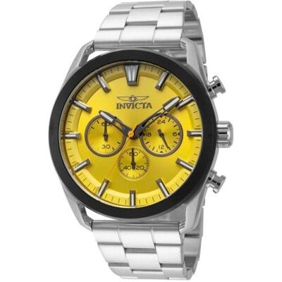 Invicta Montre, Speedway 50432, Noir, Jaune, Argent, (Horloge analogique) Invicta Montre, Speedway 50432, Noir, Jaune, Argent, (Horloge analogique)