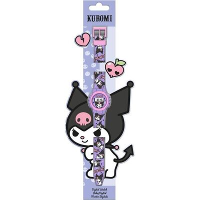 Kids Euroswan, Montre, Hello Kitty Kuromi digital watch, Rose, Violet, (Horloge numérique) Kids Euroswan, Montre, Hello Kitty Kuromi digital watch, Rose, Violet, (Horloge numérique)