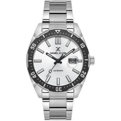 Daniel Klein, Montre, DK.1.14195-1, Argent, (Horloge analogique, 42 mm) Daniel Klein, Montre, DK.1.14195-1, Argent, (Horloge analogique, 42 mm)