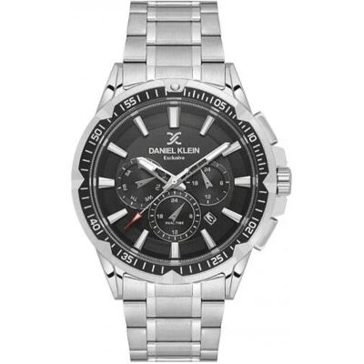 Daniel Klein, Montre, DK.1.14254-1, Argent, (Horloge analogique, 42 mm) Daniel Klein, Montre, DK.1.14254-1, Argent, (Horloge analogique, 42 mm)