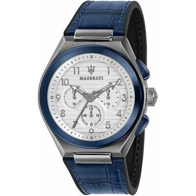 Maserati, Montre, Triconic, Gris, (Chronographe, Horloge analogique, 43 mm) Maserati, Montre, Triconic, Gris, (Chronographe, Horloge analogique, 43 mm)