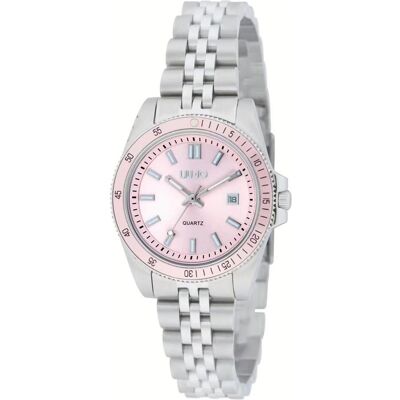 Liu Jo, Montre, Montre pour Femmes TLJ2318, Rose, Argent, (Horloge analogique) Liu Jo, Montre, Montre pour Femmes TLJ2318, Rose, Argent, (Horloge analogique)