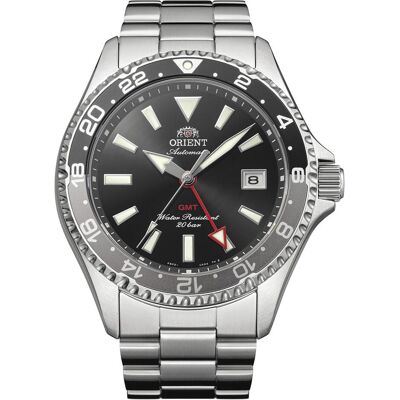 Orient, Montre, Sports Mako GMT - RA-BC0001B, Noir, Argent, (Horloge analogique, 42 mm) Orient, Montre, Sports Mako GMT - RA-BC0001B, Noir, Argent, (Horloge analogique, 42 mm)
