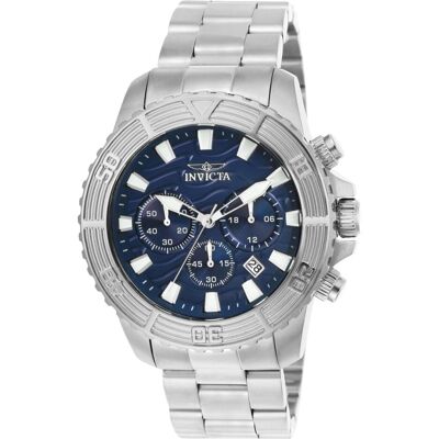 Invicta Montre, Pro Diver - 23999, Bleu, Argent, (Chronographe, 46 mm) Invicta Montre, Pro Diver - 23999, Bleu, Argent, (Chronographe, 46 mm)