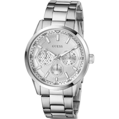 Guess, Montre, Trey, Argent, (Horloge analogique, 44 mm) Guess, Montre, Trey, Argent, (Horloge analogique, 44 mm)