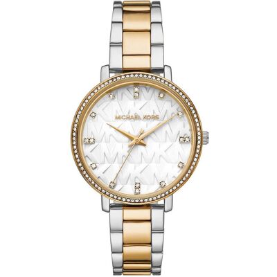 Michael Kors, Montre, Damenuhr Pyper, Or, Multicolore, Argent, (Horloge analogique, Montre avec pierre précieuse, 38 mm) Michael Kors, Montre, Damenuhr Pyper, Or, Multicolore, Argent, (Horloge analogique, Montre avec pierre précieuse, 38 mm)