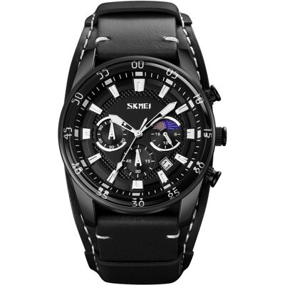 Skmei, Montre, 9249BKBK Herrenuhr + BOX, Noir, Argent, (Chronographe, Horloge analogique) Skmei, Montre, 9249BKBK Herrenuhr + BOX, Noir, Argent, (Chronographe, Horloge analogique)