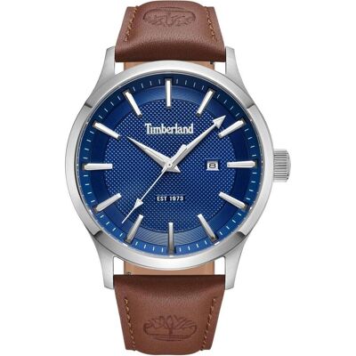Timberland, Montre, Trumbull, Bleu, Marron, Argent, (45 mm) Timberland, Montre, Trumbull, Bleu, Marron, Argent, (45 mm)
