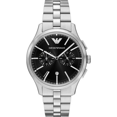 Giorgio Armani Emporio Armani, Montre, AR11691 Élégance et précision à la perfection, Argent, Noir, (Chronographe, Horloge analogique, 42 mm) Giorgio Armani Emporio Armani, Montre, AR11691 Élégance et précision à la perfection, Argent, Noir, (Chronographe, Horloge analogique, 42 mm)