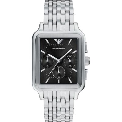 Giorgio Armani Emporio Armani, Montre, Diego Chronograph, Noir, Argent, (Chronographe, Horloge analogique, 38 mm) Giorgio Armani Emporio Armani, Montre, Diego Chronograph, Noir, Argent, (Chronographe, Horloge analogique, 38 mm)