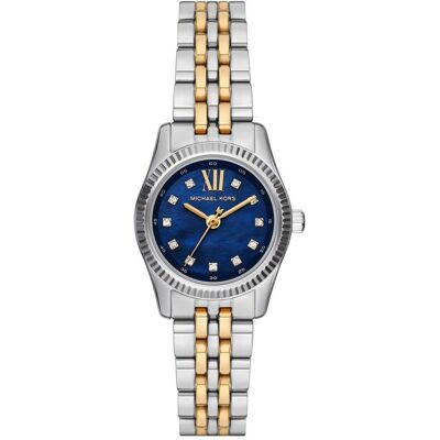 Michael Kors, Montre, Damenuhr PETITE LEXINGTON, Argent, Bleu, Or, (Horloge analogique, 26 mm) Michael Kors, Montre, Damenuhr PETITE LEXINGTON, Argent, Bleu, Or, (Horloge analogique, 26 mm)