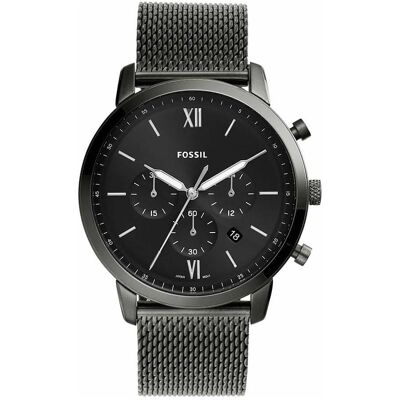 Fossil, Montre, FS5699, Noir, Argent, Gris, (Chronographe, Horloge analogique, 44 mm) Fossil, Montre, FS5699, Noir, Argent, Gris, (Chronographe, Horloge analogique, 44 mm)