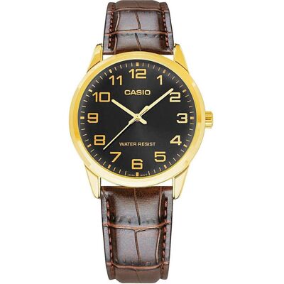 Casio Montre, Standard, Noir, Or, Marron, (38 mm) Casio Montre, Standard, Noir, Or, Marron, (38 mm)
