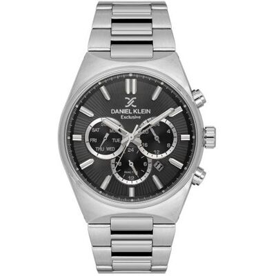 Daniel Klein, Montre, DK.1.14210-2, Argent, (Horloge analogique, 42 mm) Daniel Klein, Montre, DK.1.14210-2, Argent, (Horloge analogique, 42 mm)