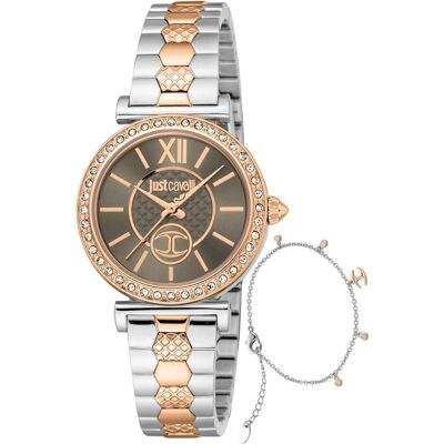 Just Cavalli, Montre, SET Varenna - JC1L273M0095, Or, Argent, (Horloge analogique, 30 mm) Just Cavalli, Montre, SET Varenna - JC1L273M0095, Or, Argent, (Horloge analogique, 30 mm)