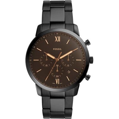 Fossil, Montre, Neutra Chrono, Multicolore, Noir, (Chronographe, Horloge analogique, 44 mm) Fossil, Montre, Neutra Chrono, Multicolore, Noir, (Chronographe, Horloge analogique, 44 mm)