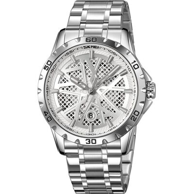 Skmei, Montre, 9337SI Herrenuhr + BOX, Noir, Argent, (Horloge analogique, 43 mm) Skmei, Montre, 9337SI Herrenuhr + BOX, Noir, Argent, (Horloge analogique, 43 mm)