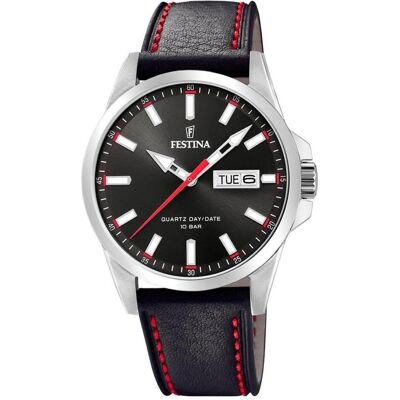 Festina, Montre, Classique, Argent, Noir, (Horloge analogique, 41 mm) Festina, Montre, Classique, Argent, Noir, (Horloge analogique, 41 mm)