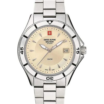 Swiss Alpine Military, Montre, 7740.1138 Femmes 36mm 10ATM, Argent, (Horloge analogique, 36 mm) Swiss Alpine Military, Montre, 7740.1138 Femmes 36mm 10ATM, Argent, (Horloge analogique, 36 mm)