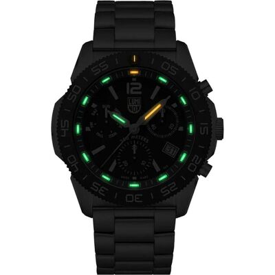 Luminox, Montre, Pacific Diver Chrono 3140 Series, Bleu, Noir, Argent, (Chronographe, Horloge analogique, Swiss Made, 44 mm) Luminox, Montre, Pacific Diver Chrono 3140 Series, Bleu, Noir, Argent, (Chronographe, Horloge analogique, Swiss Made, 44 mm)
